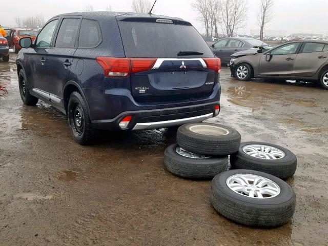 JA4AZ2A34GZ606738 - 2016 MITSUBISHI OUTLANDER BLUE photo 3