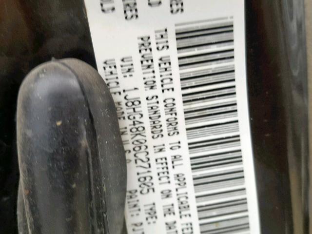 1J8HG48K06C271605 - 2006 JEEP COMMANDER GRAY photo 10