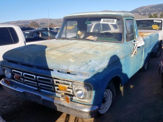 F10JR460498 - 1963 FORD F-100 GREEN photo 2