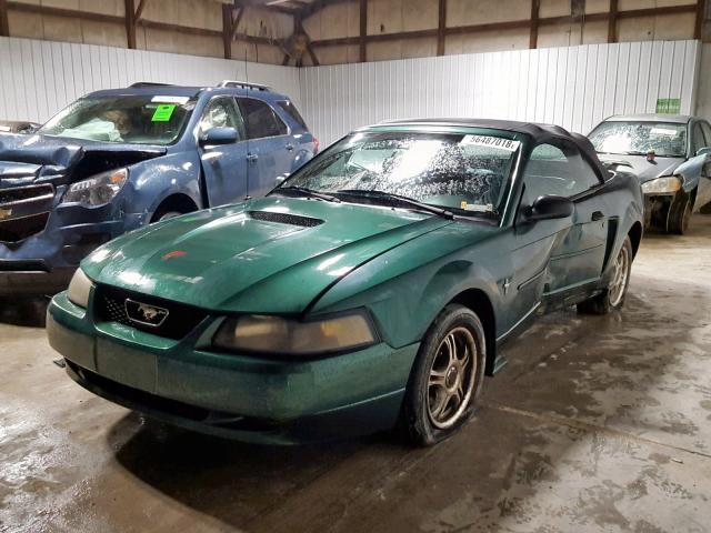 1FAFP44412F226905 - 2002 FORD MUSTANG GREEN photo 2