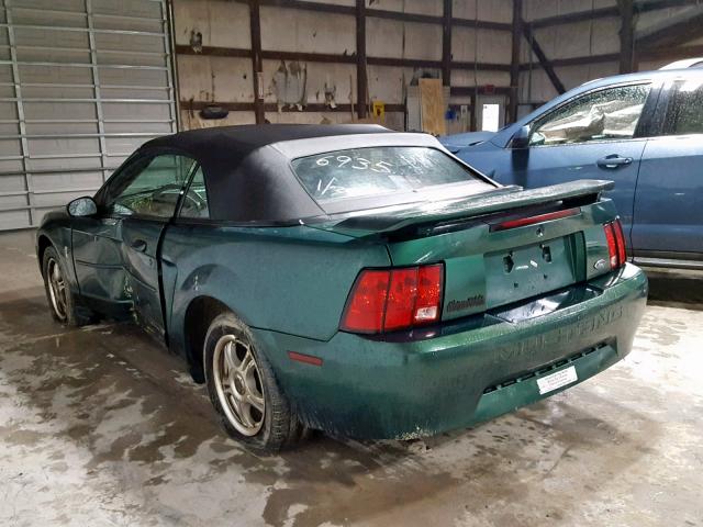 1FAFP44412F226905 - 2002 FORD MUSTANG GREEN photo 3