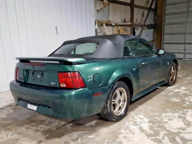 1FAFP44412F226905 - 2002 FORD MUSTANG GREEN photo 4
