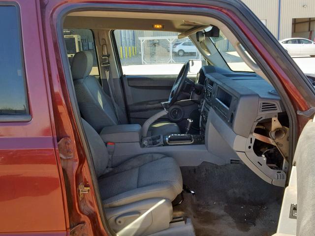 1J8HG48K57C598423 - 2007 JEEP COMMANDER Qırmızı foto 5