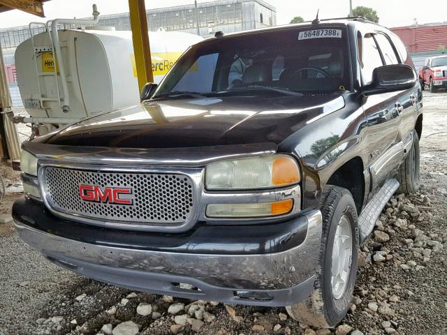 1GKEC13Z74R312450 - 2004 GMC YUKON BLACK photo 2