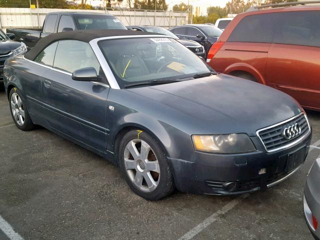 WAUAC48H66K006084 - 2006 AUDI A4 1.8 CAB GRAY photo 1