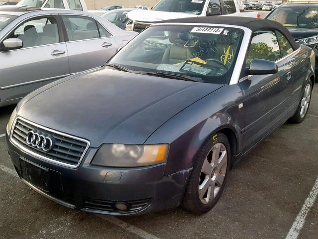 WAUAC48H66K006084 - 2006 AUDI A4 1.8 CAB GRAY photo 2