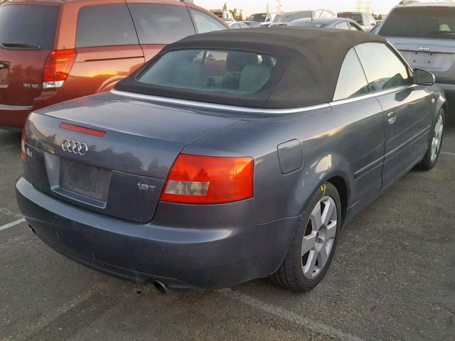 WAUAC48H66K006084 - 2006 AUDI A4 1.8 CAB GRAY photo 4