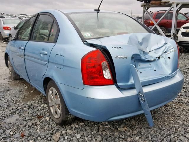 KMHCN4AC9AU489454 - 2010 HYUNDAI ACCENT GLS BLUE photo 3