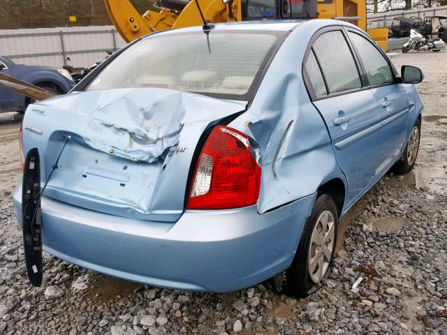 KMHCN4AC9AU489454 - 2010 HYUNDAI ACCENT GLS BLUE photo 4