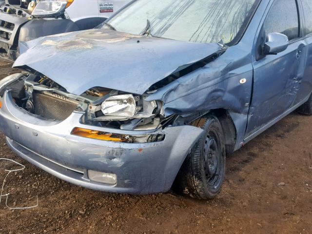 KL1TD66687B762191 - 2007 CHEVROLET AVEO BASE Көк фото 10