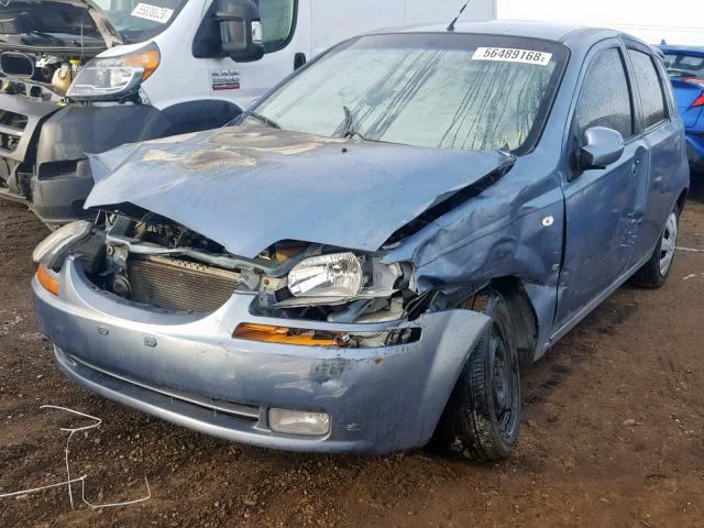 KL1TD66687B762191 - 2007 CHEVROLET AVEO BASE Көк фото 2