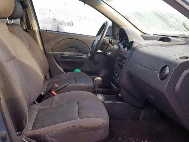 KL1TD66687B762191 - 2007 CHEVROLET AVEO BASE Көк фото 5