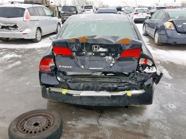 2HGFA15317H026131 - 2007 HONDA CIVIC DX BLACK photo 9