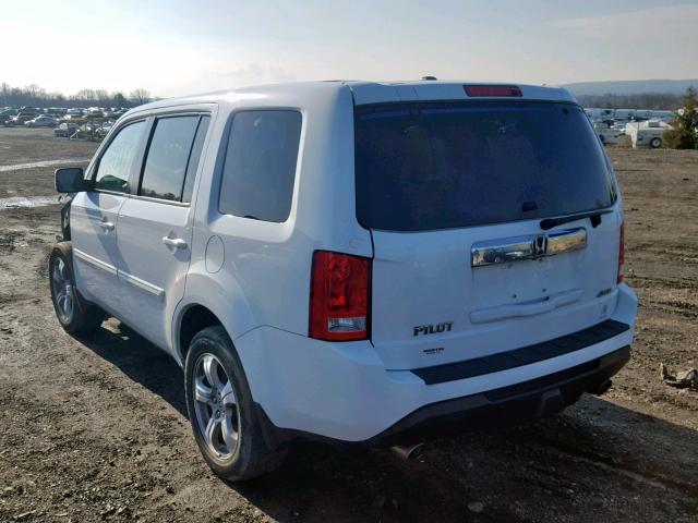 5FNYF4H74DB018356 - 2013 HONDA PILOT EXLN WHITE photo 3