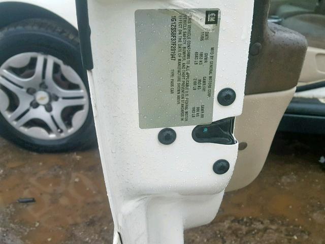 1G1ZS58F37F201947 - 2007 CHEVROLET MALIBU LS WHITE photo 10