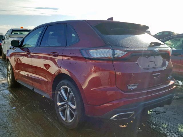 2FMPK4AP0JBB28181 - 2018 FORD EDGE SPORT RED photo 3