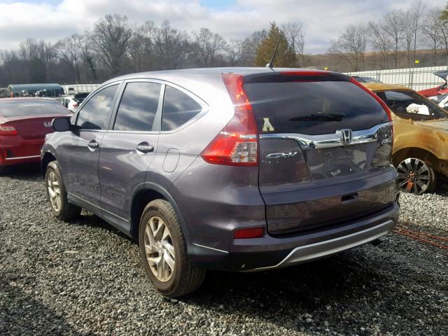 5J6RM4H54FL040151 - 2015 HONDA CR-V EX GRAY photo 3