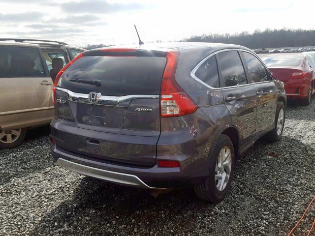 5J6RM4H54FL040151 - 2015 HONDA CR-V EX GRAY photo 4