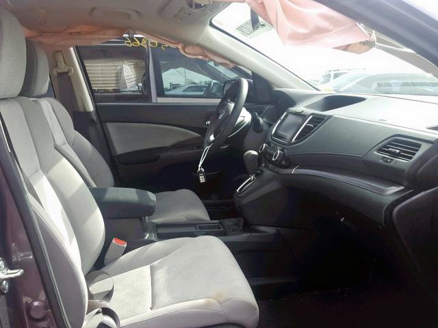 5J6RM4H54FL040151 - 2015 HONDA CR-V EX GRAY photo 5