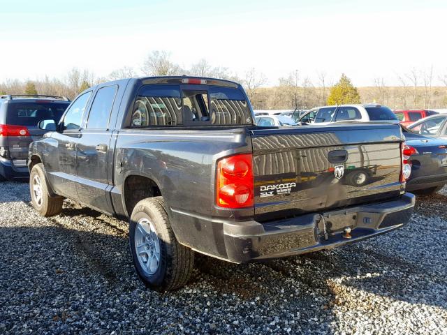 1D7HE48K17S166341 - 2007 DODGE DAKOTA QUA BLACK photo 3