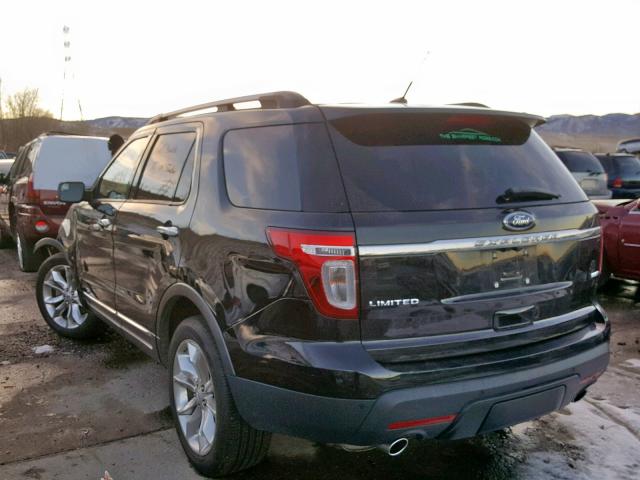 1FM5K8F81EGA54526 - 2014 FORD EXPLORER L BLACK photo 3