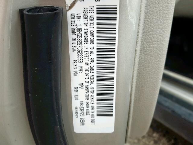 1J8HG58297C623359 - 2007 JEEP COMMANDER Krem foto 10