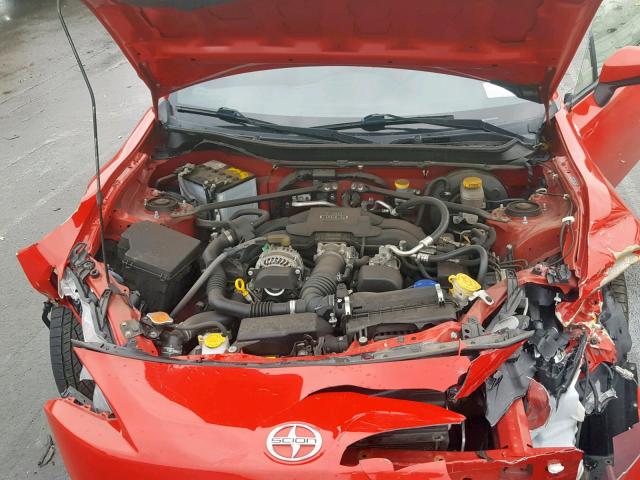 JF1ZNAA13D1730285 - 2013 TOYOTA SCION FR-S RED photo 7