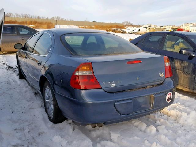 2C3AE66G83H512722 - 2003 CHRYSLER 300M BLUE photo 3