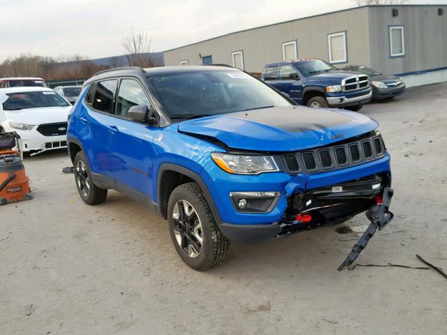 3C4NJDDB7JT168826 - 2018 JEEP COMPASS TR BLUE photo 1