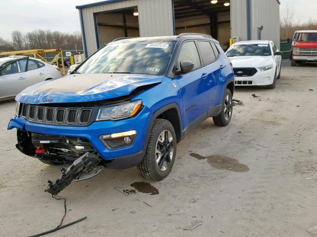 3C4NJDDB7JT168826 - 2018 JEEP COMPASS TR BLUE photo 2