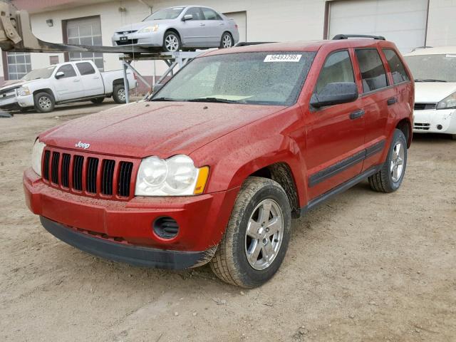 1J4GR48K95C642587 - 2005 JEEP GRAND CHER RED photo 2