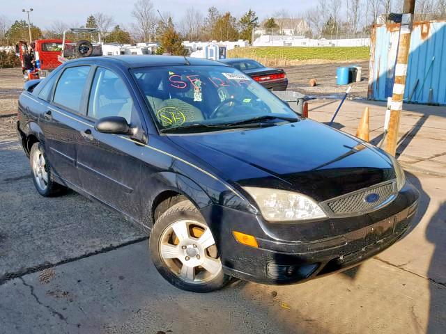 1FAHP34N27W163591 - 2007 FORD FOCUS ZX4 BLACK photo 1