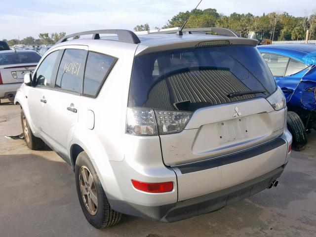 JA4MS31X87U010166 - 2007 MITSUBISHI OUTLANDER SILVER photo 3