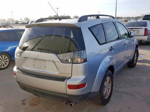 JA4MS31X87U010166 - 2007 MITSUBISHI OUTLANDER SILVER photo 4