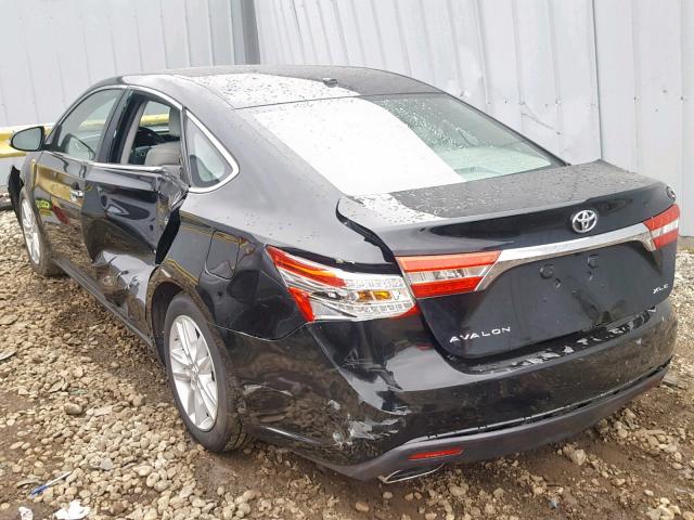 4T1BK1EB3FU147736 - 2015 TOYOTA AVALON XLE BLACK photo 3