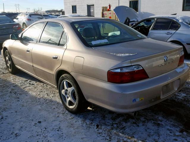 19UUA56662A000364 - 2002 ACURA 3.2TL GOLD photo 3