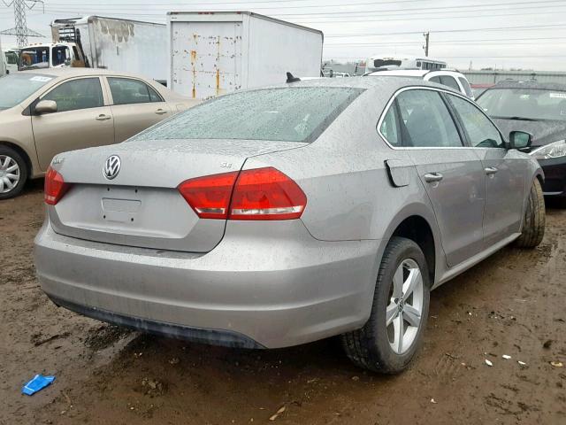 1VWBP7A30DC117133 - 2013 VOLKSWAGEN PASSAT SE SILVER photo 4