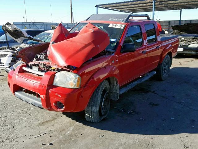 1N6ED27TX4C404379 - 2004 NISSAN FRONTIER C RED photo 2