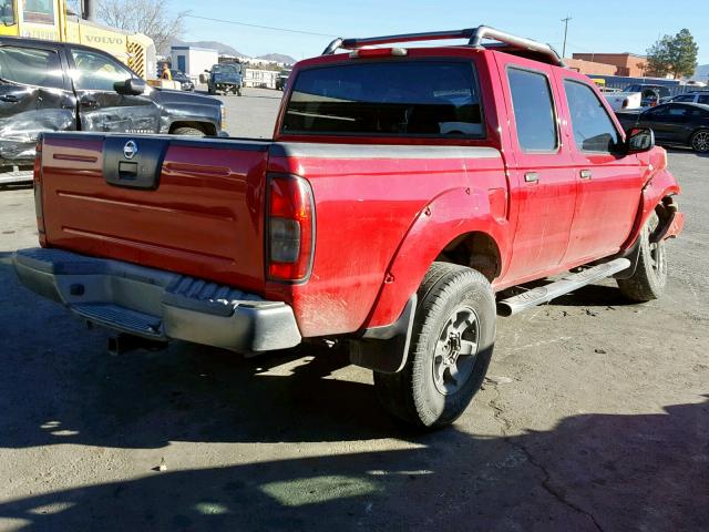 1N6ED27TX4C404379 - 2004 NISSAN FRONTIER C RED photo 4