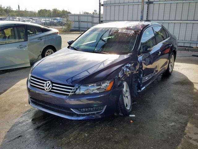 1VWBH7A3XCC031727 - 2012 VOLKSWAGEN PASSAT SE BLUE photo 2