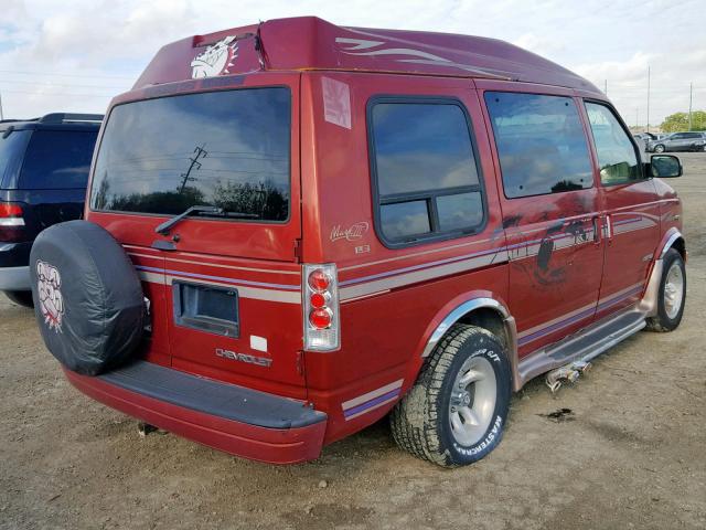 1GBDM19W1XB132142 - 1999 CHEVROLET ASTRO RED photo 4