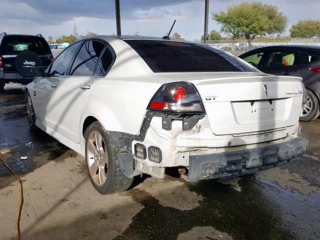 6G2EC57Y89L193975 - 2009 PONTIAC G8 GT WHITE photo 3