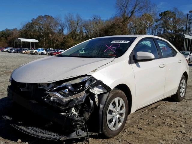 5YFBPRHE8EP078595 - 2014 TOYOTA COROLLA EC WHITE photo 2