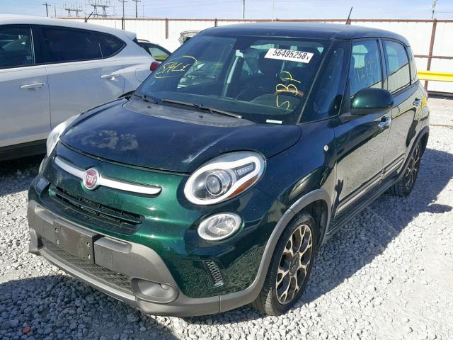 ZFBCFADH3EZ017821 - 2014 FIAT 500L TREKK GREEN photo 2