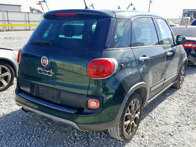 ZFBCFADH3EZ017821 - 2014 FIAT 500L TREKK GREEN photo 4