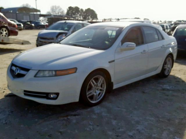 19UUA66227A028611 - 2007 ACURA TL WHITE photo 2