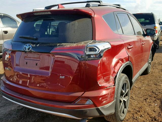 JTMNFREV4JD114140 - 2018 TOYOTA RAV4 SE RED photo 4