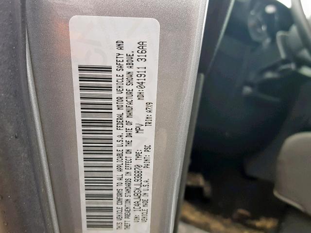 1C4AJWBGXJL936870 - 2018 JEEP WRANGLER S SILVER photo 10