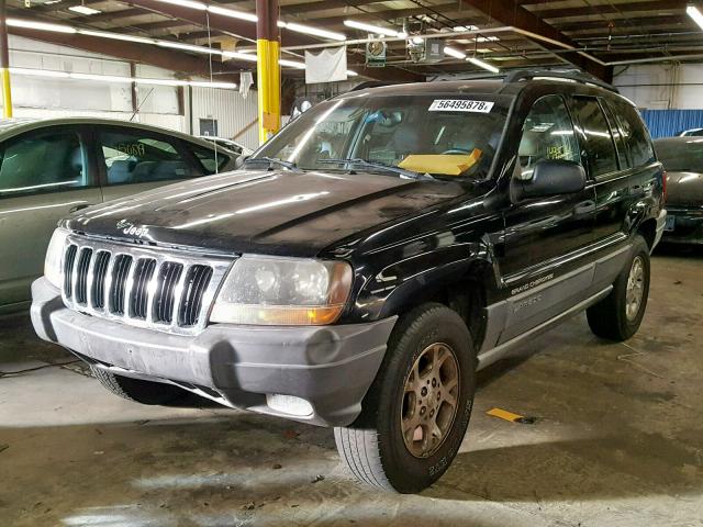 1J4GX48S51C711758 - 2001 JEEP GRAND CHER BLACK photo 2