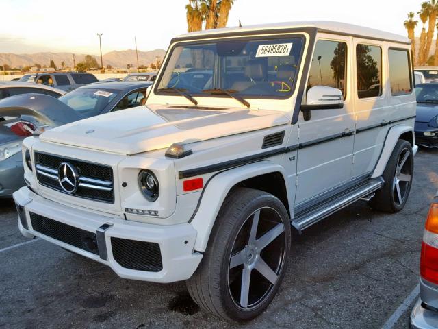 WDCYC3HF2AX182436 - 2010 MERCEDES-BENZ G 550 WHITE photo 2